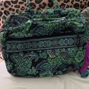 Vera Bradley Blue and Green Paisley Travel Bag